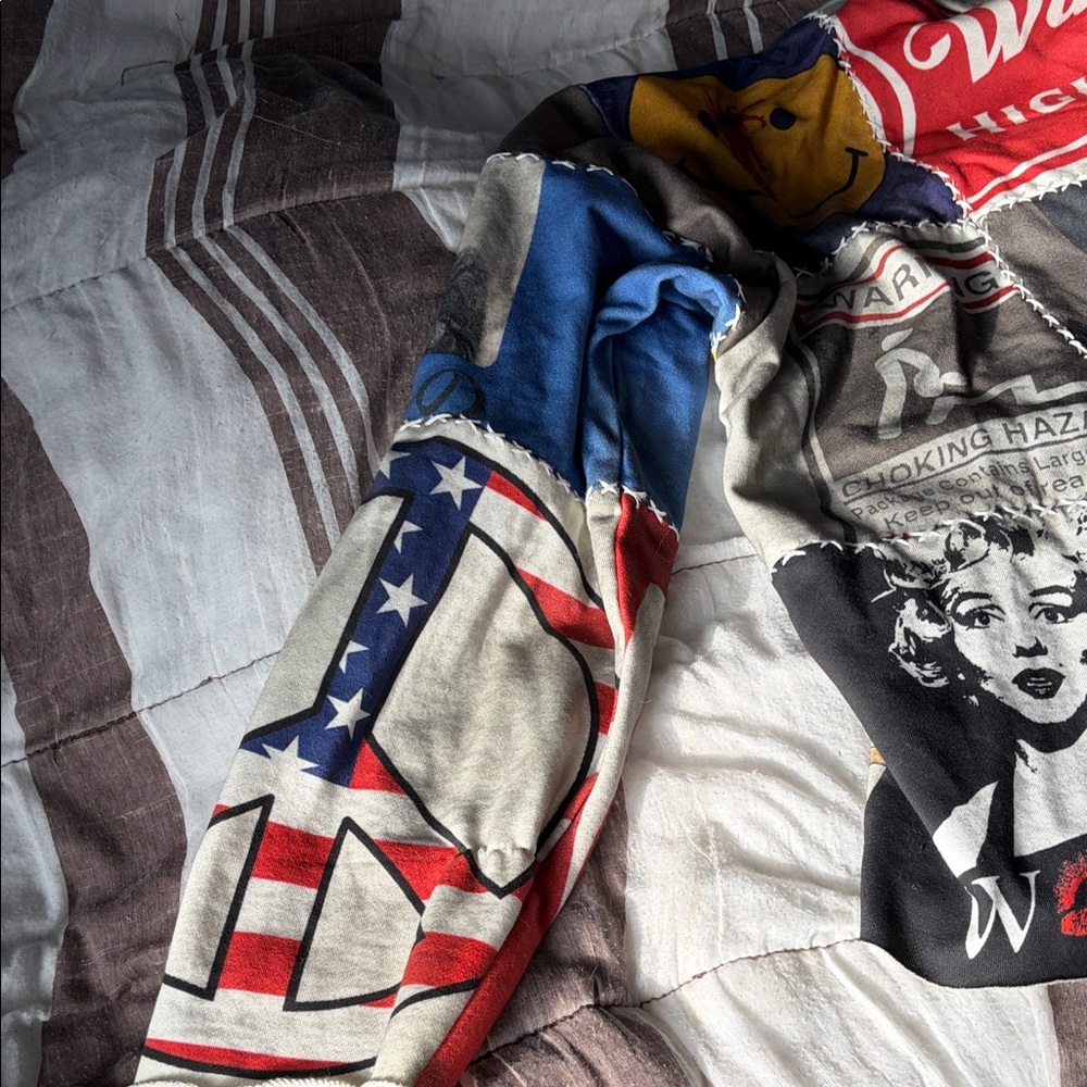 Multicolor Patchwork Graphic Jersey - image 5